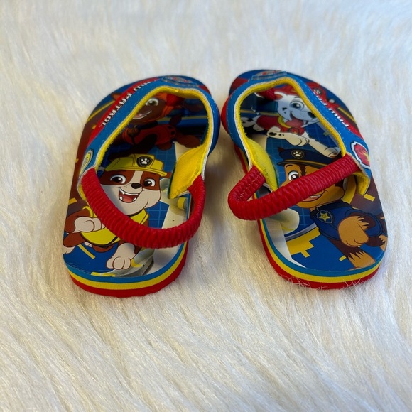 Paw Patrol Thong Sandals Boys‎ Size 7-8 Slip On Flip Flops Shoes - Picture 4 of 6